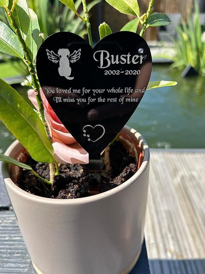 Personalised Pet Memorial Plaque, Ground Stake, Grave Stake for Cemetery or Garden