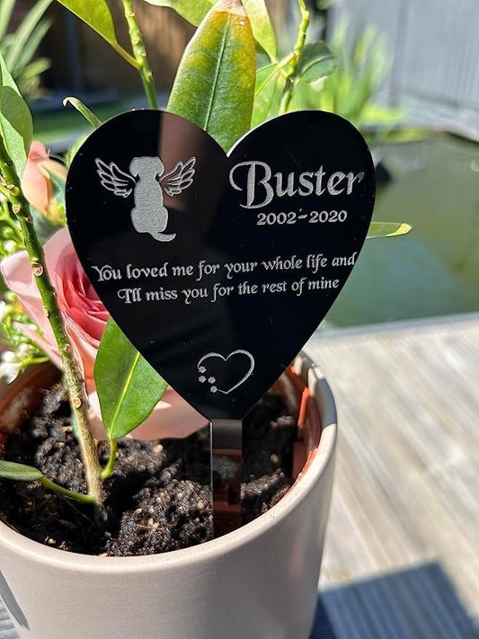 Personalised Pet Memorial Plaque, Ground Stake, Grave Stake for Cemetery or Garden