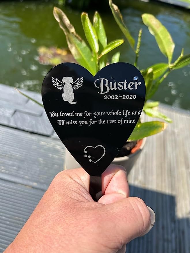 Personalised Pet Memorial Plaque, Ground Stake, Grave Stake for Cemetery or Garden