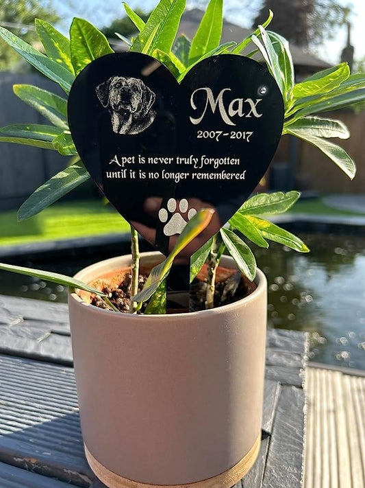 Personalised Pet Memorial Plaque, Ground Stake, Grave Marker for Cemetery or Garden