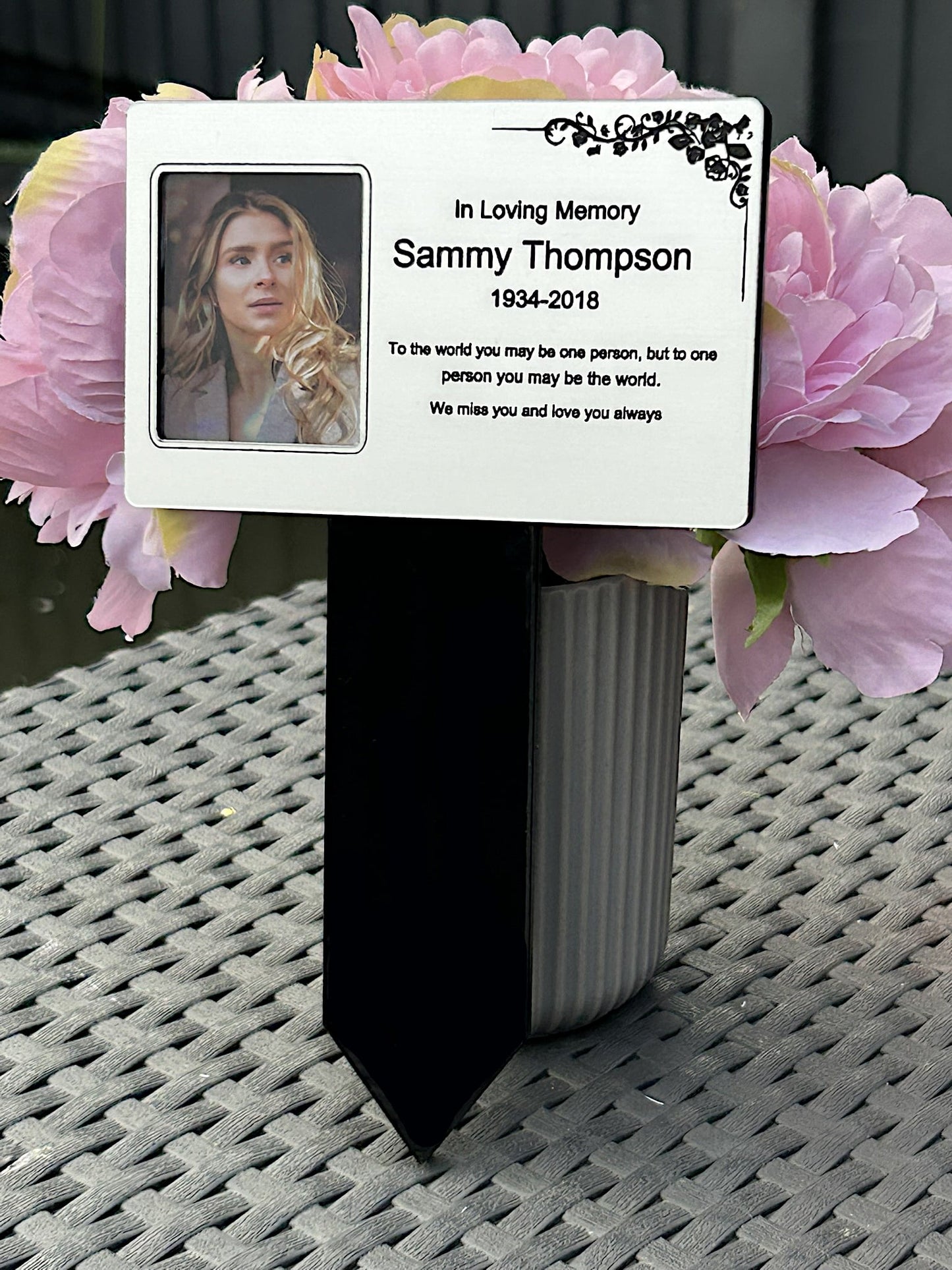 Memorial Photo Plaque for Graves