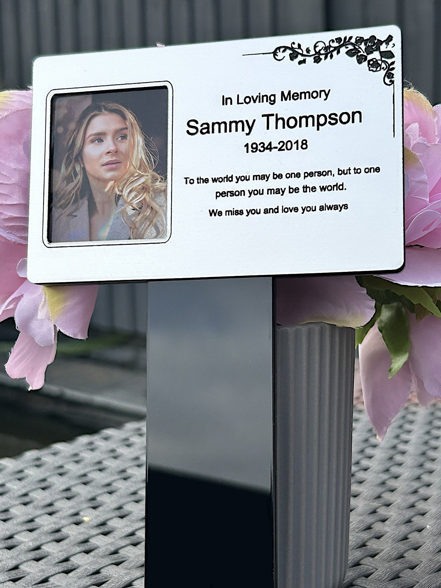 Memorial Photo Plaque for Graves