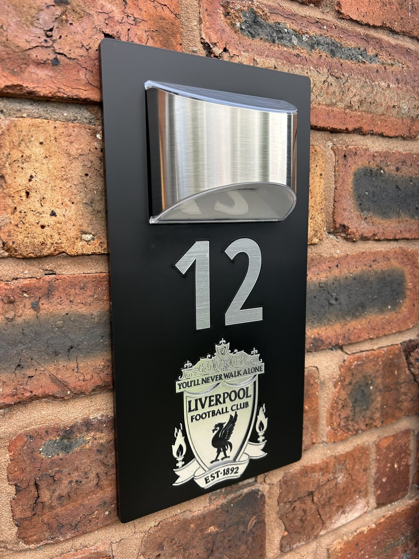 Handmade Custom House Sign Number and Address Liverpool LFC Never walk alone