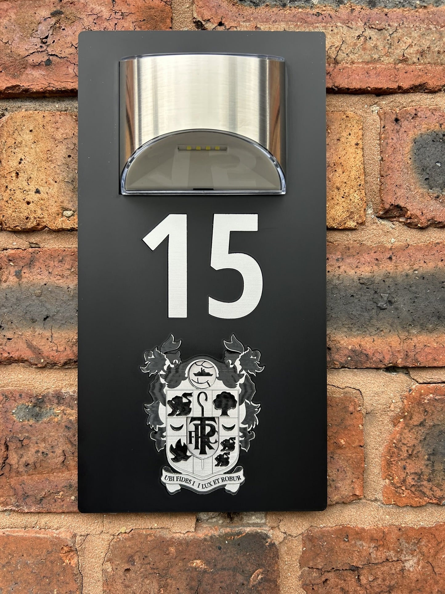 House Number Address Plaque, Solar Light Sign Number and TRFC