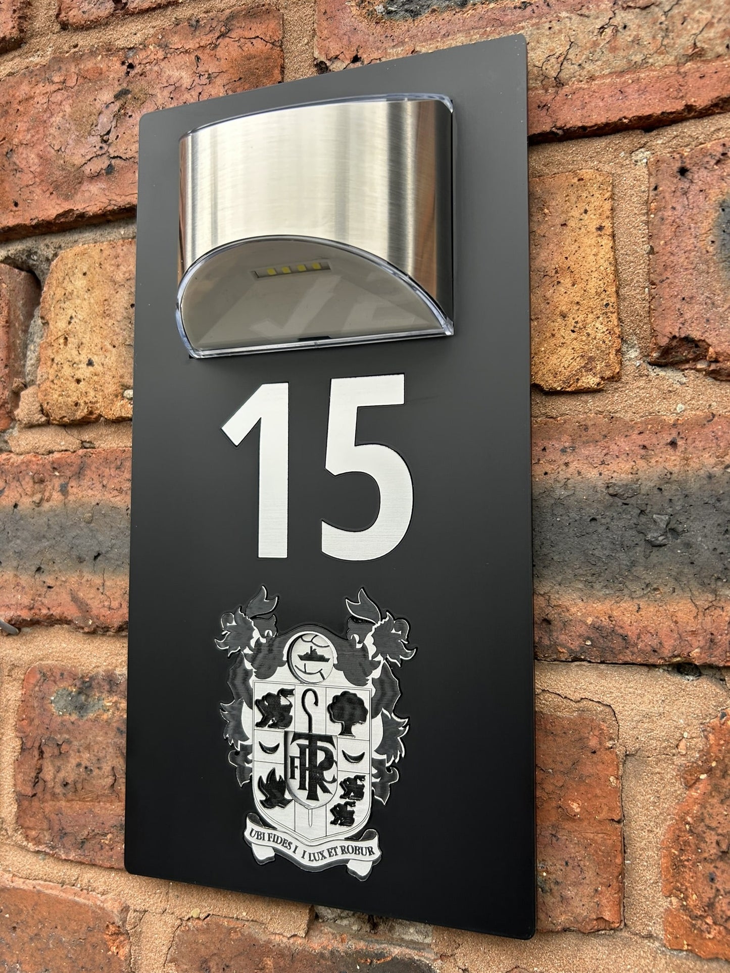 House Number Address Plaque, Solar Light Sign Number and TRFC