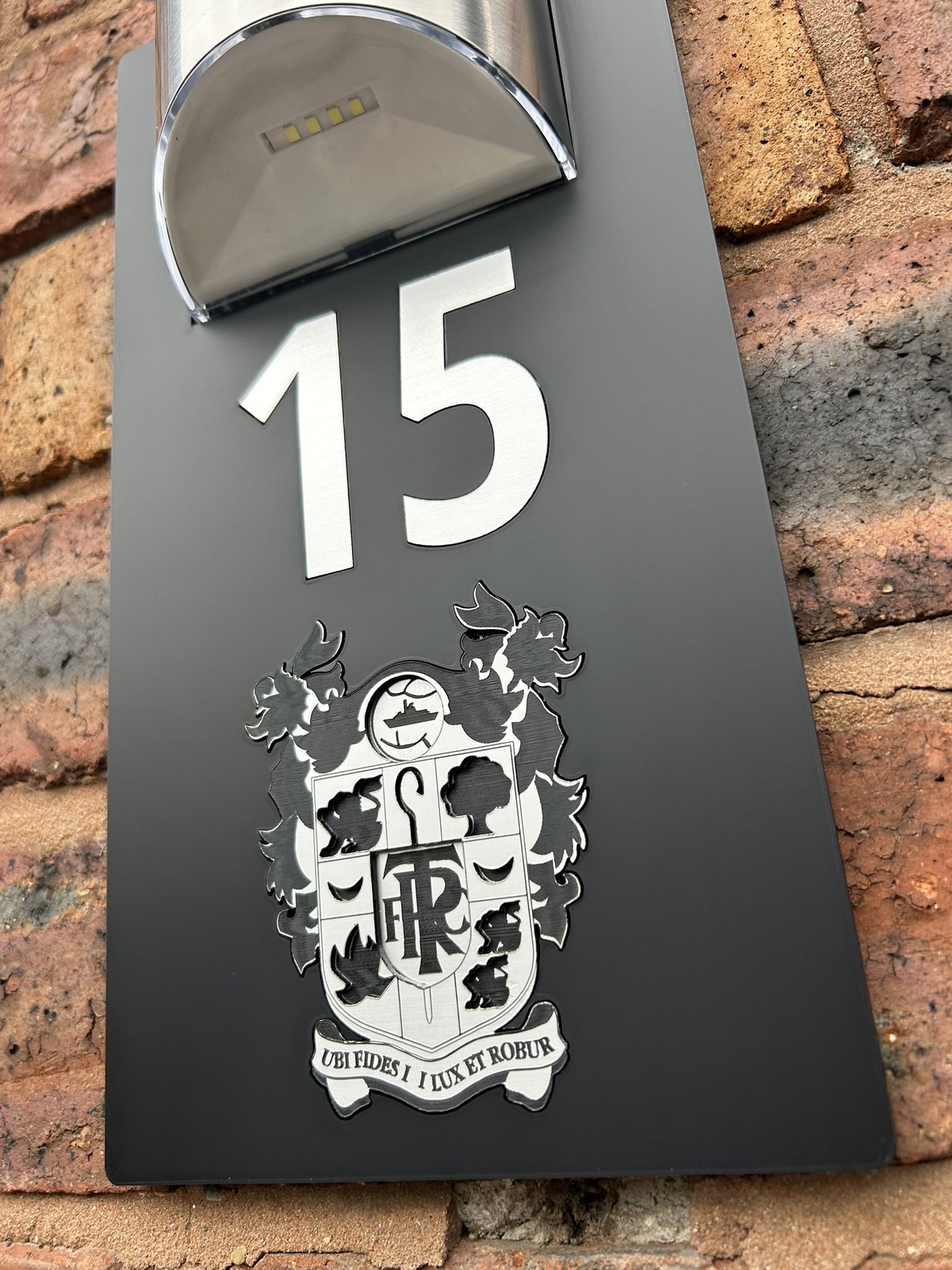 House Number Address Plaque, Solar Light Sign Number and TRFC
