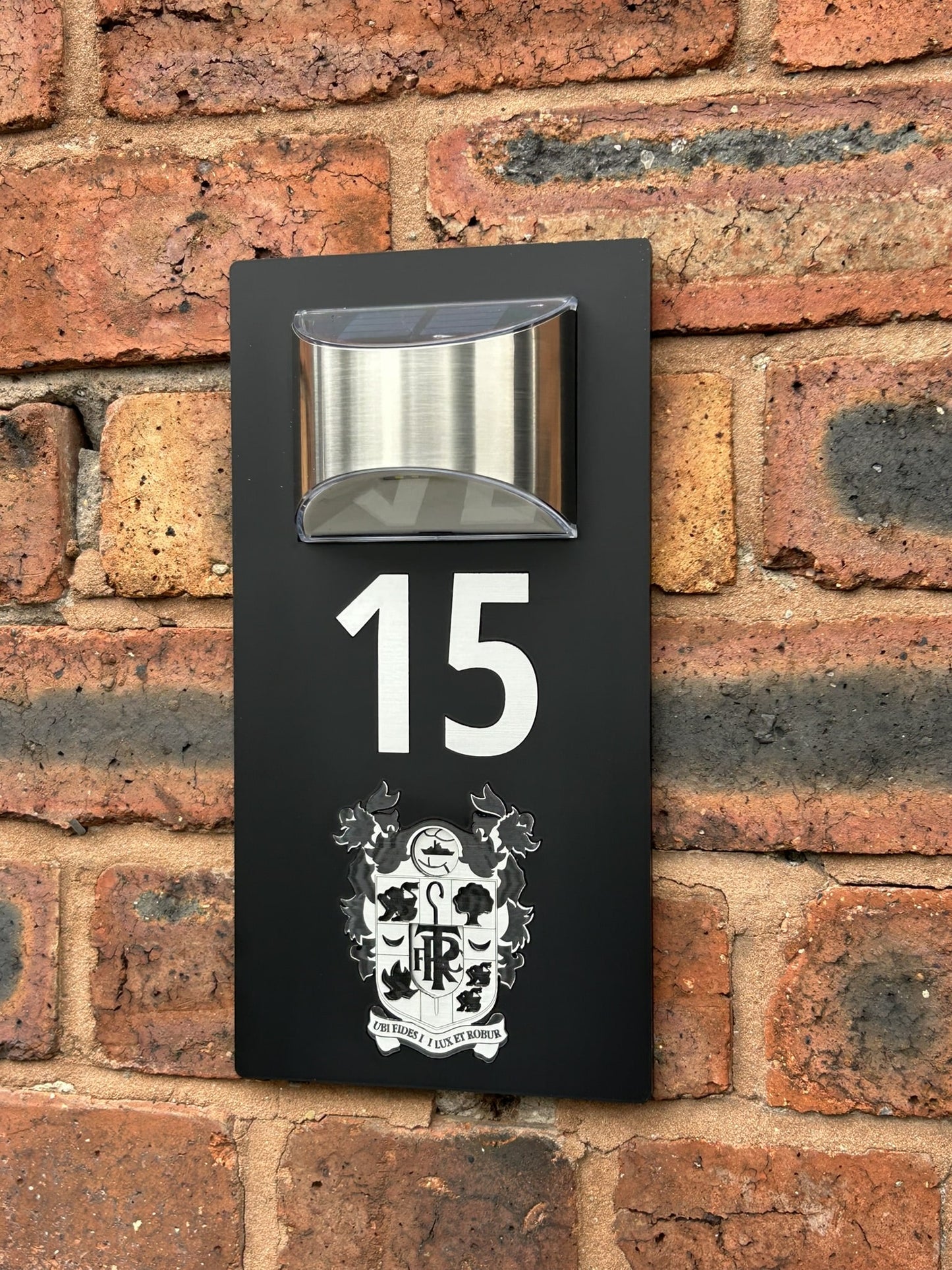 House Number Address Plaque, Solar Light Sign Number and TRFC