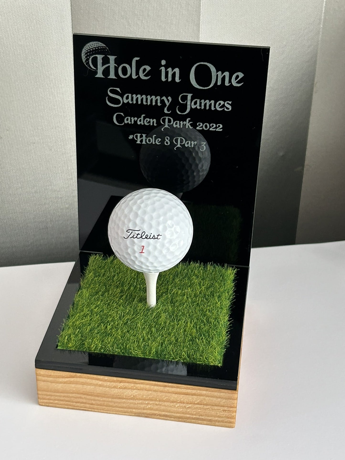 Hole in one, Golf Gifts, Longest Drive, Nearest the pin, personalised Plaques, Keepsakes