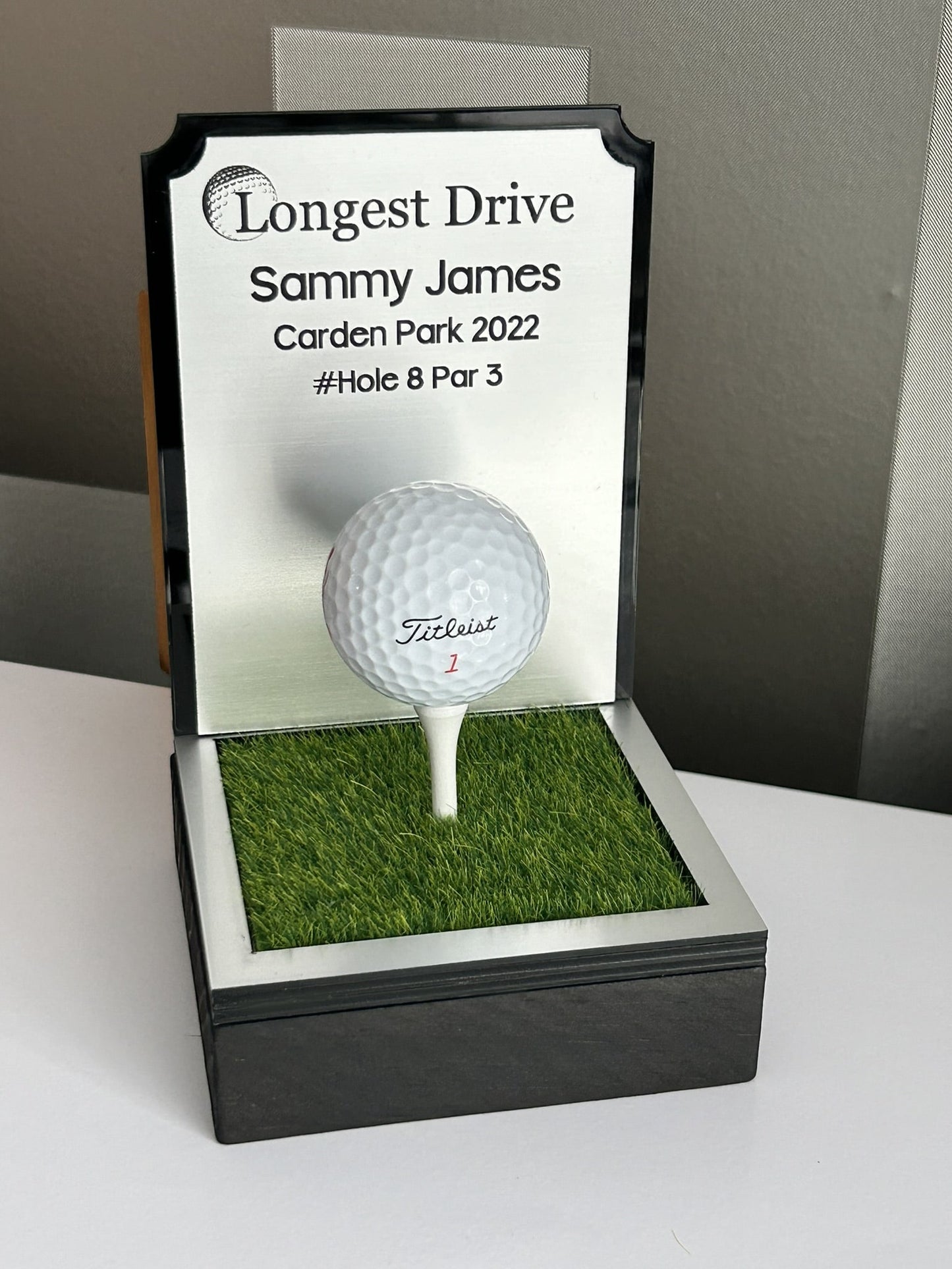 Hole in one, Golf Gifts, Longest Drive, Nearest the pin, personalised Plaques, Keepsakes, silver