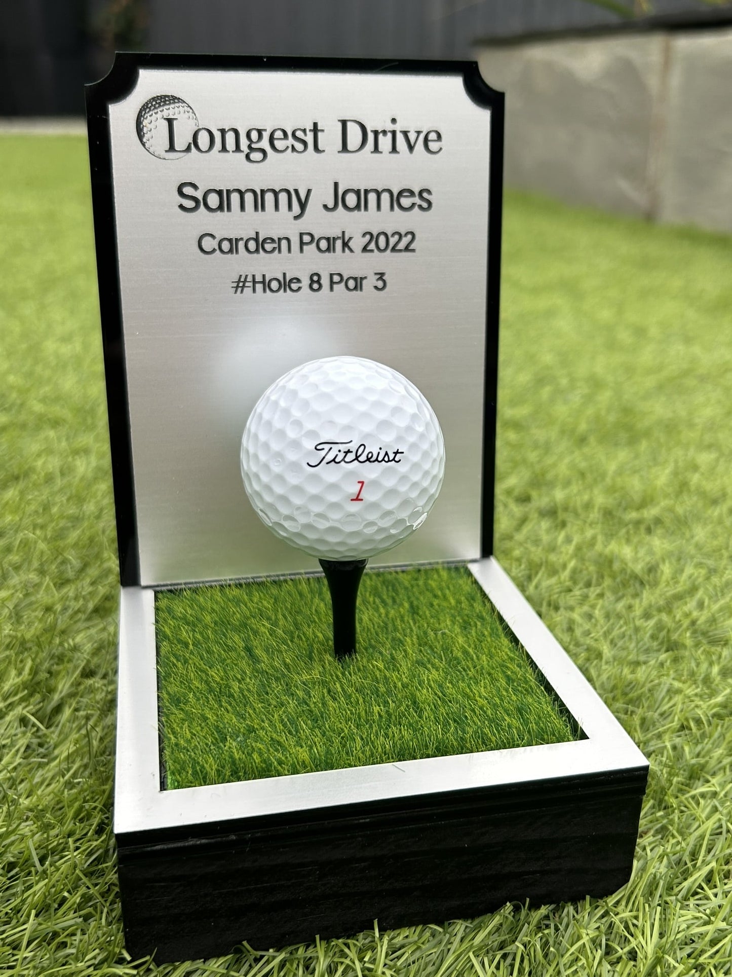 Hole in one, Golf Gifts, Longest Drive, Nearest the pin, personalised Plaques, Keepsakes, silver