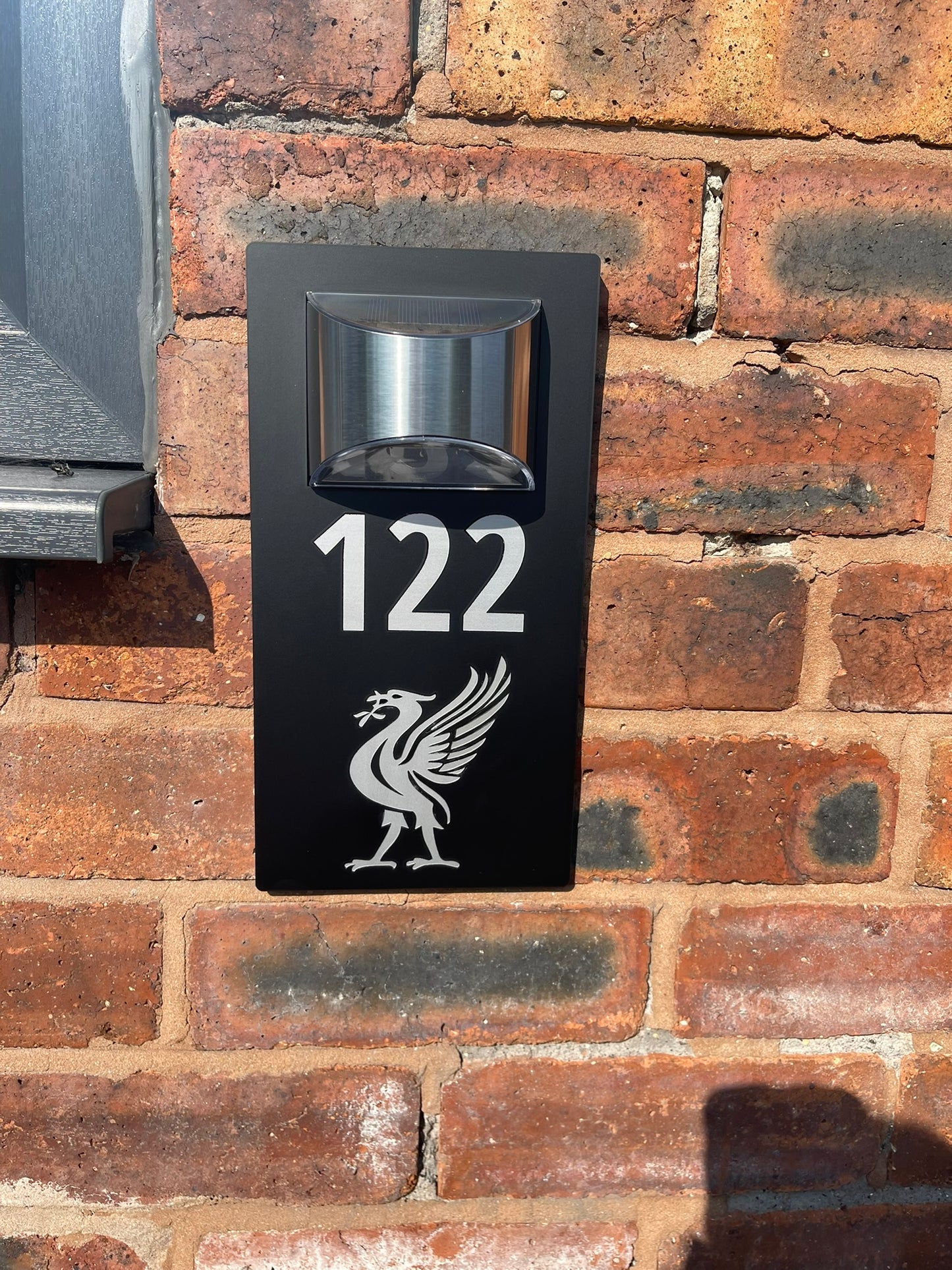 Handmade Custom House Sign Number and Address Liverpool LFC Never walk alone, Liver Bird
