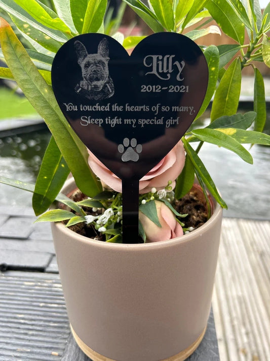 Pet Personalised Memorial Plaque, Ground Stake, Grave Marker for Cemetery or Garden