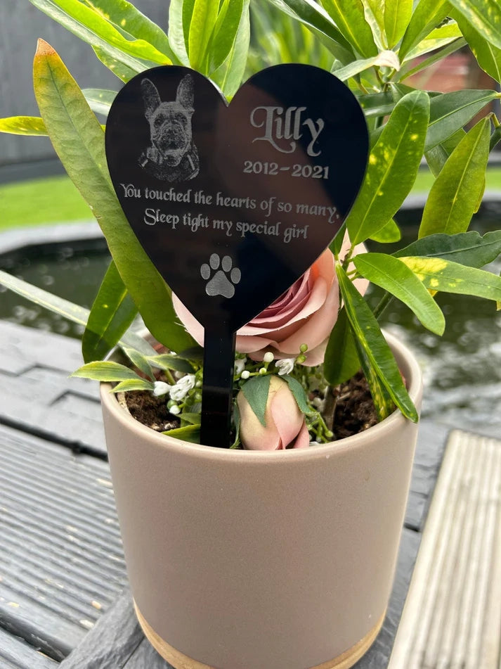 Pet Personalised Memorial Plaque, Ground Stake, Grave Marker for Cemetery or Garden