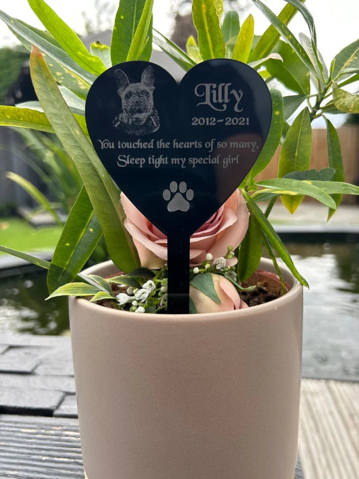 Pet Personalised Memorial Plaque, Ground Stake, Grave Marker for Cemetery or Garden