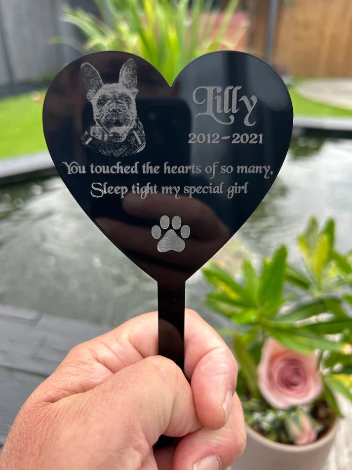 Pet Personalised Memorial Plaque, Ground Stake, Grave Marker for Cemetery or Garden