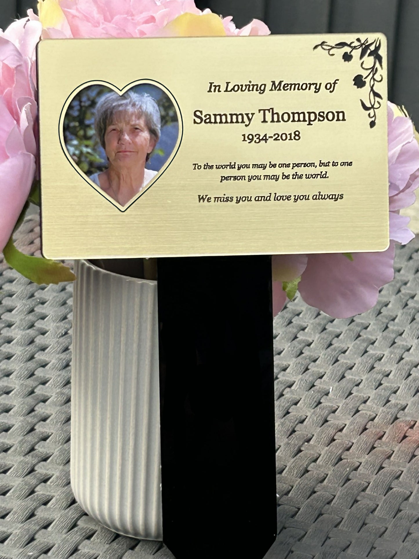 Memorial Photo Plaque for Graves