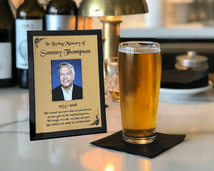 Save a Seat, In Loving Memory, Wedding Tribute Plaque, Funeral, Cremation Ceremony Plaque Gold