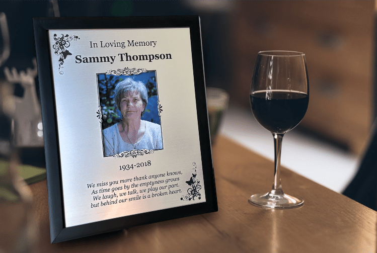 Save a Seat, In Loving Memory, Wedding Tribute Plaque, Funeral, Cremation Ceremony Plaque Gold