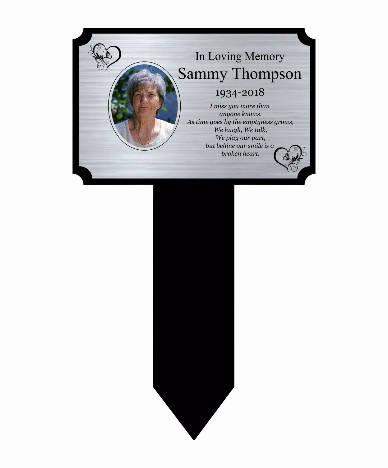 Memorial Photo Plaque for Graves