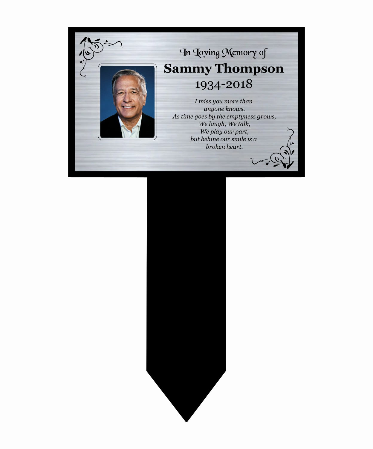 Memorial Photo Plaque for Graves
