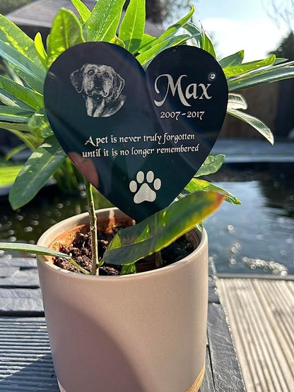 Personalised Pet Memorial Plaque, Ground Stake, Grave Marker for Cemetery or Garden