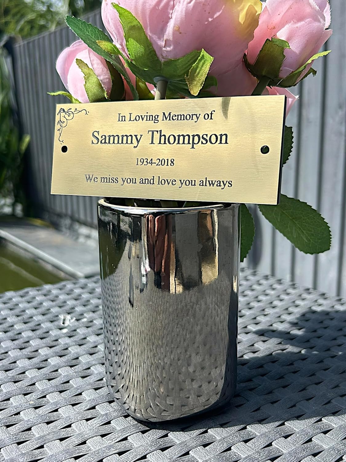 Personalised Bench Memorial Plaque, Garden Outdoors Plaques, Remembrance Sign, Graver marker, Dad, Father, Mum, Pets