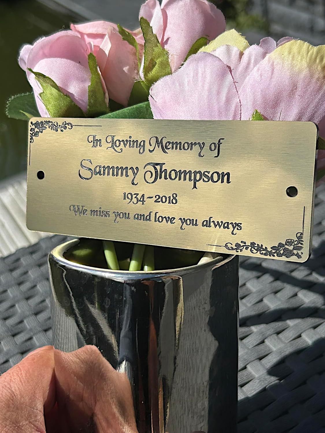 Personalised Bench Memorial Plaque, Garden Outdoors Plaques, Remembrance Sign, Graver marker, Dad, Father, Mum, Pets