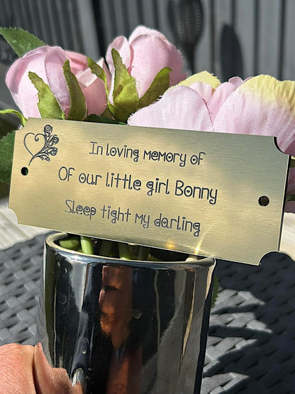 Personalised Bench Memorial Plaque, Garden Outdoors Plaques, Remembrance Sign, Graver marker, Dad, Father, Mum, Pets