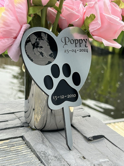 Pet Memorial Plaques Cat, Dog, Rabbit Gifts with Stake Marker Personalised for Garden Outdoor