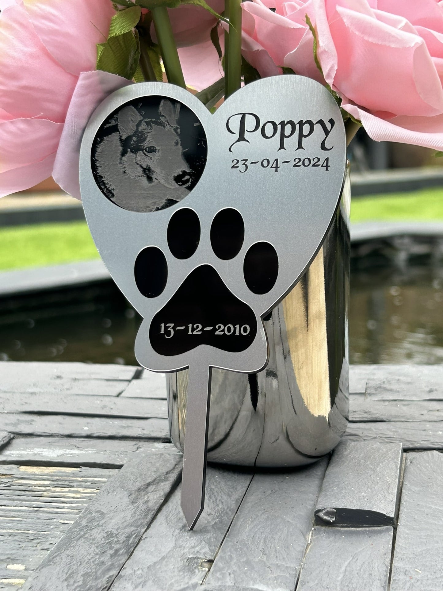 Pet Memorial Plaques Cat, Dog, Rabbit Gifts with Stake Marker Personalised for Garden Outdoor