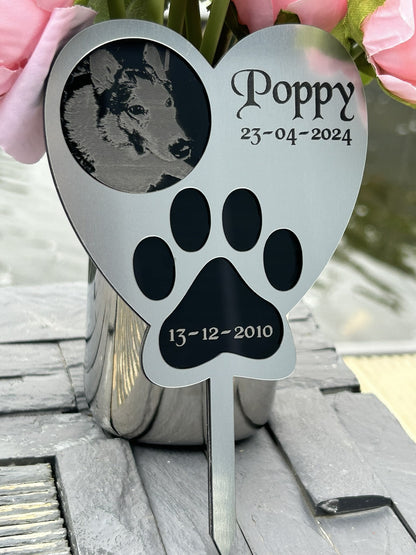 Pet Memorial Plaques Cat, Dog, Rabbit Gifts with Stake Marker Personalised for Garden Outdoor