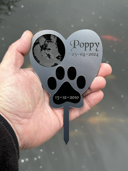 Pet Memorial Plaques Cat, Dog, Rabbit Gifts with Stake Marker Personalised for Garden Outdoor