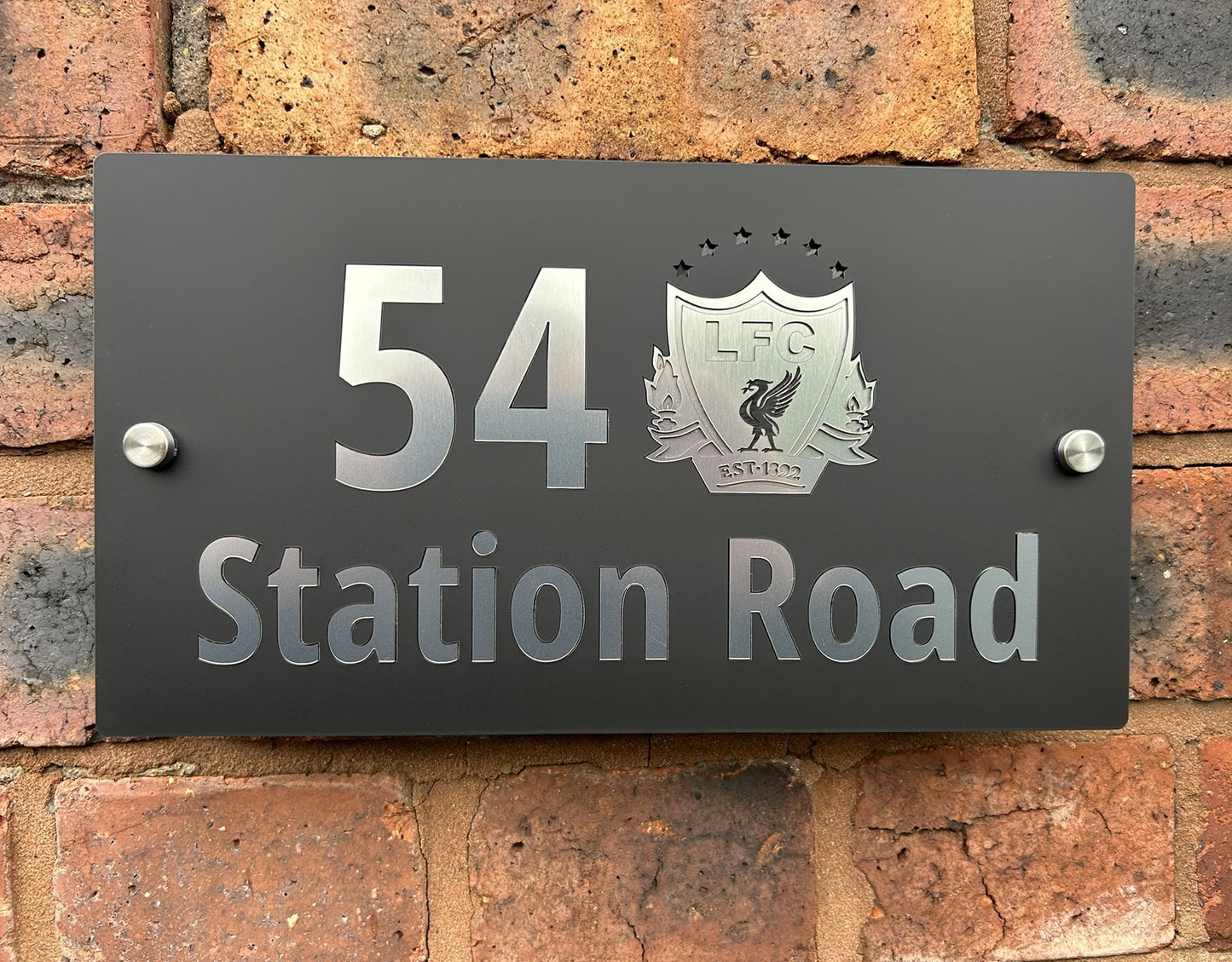 Handmade Custom House Sign Number and Address Liverpool Football Club