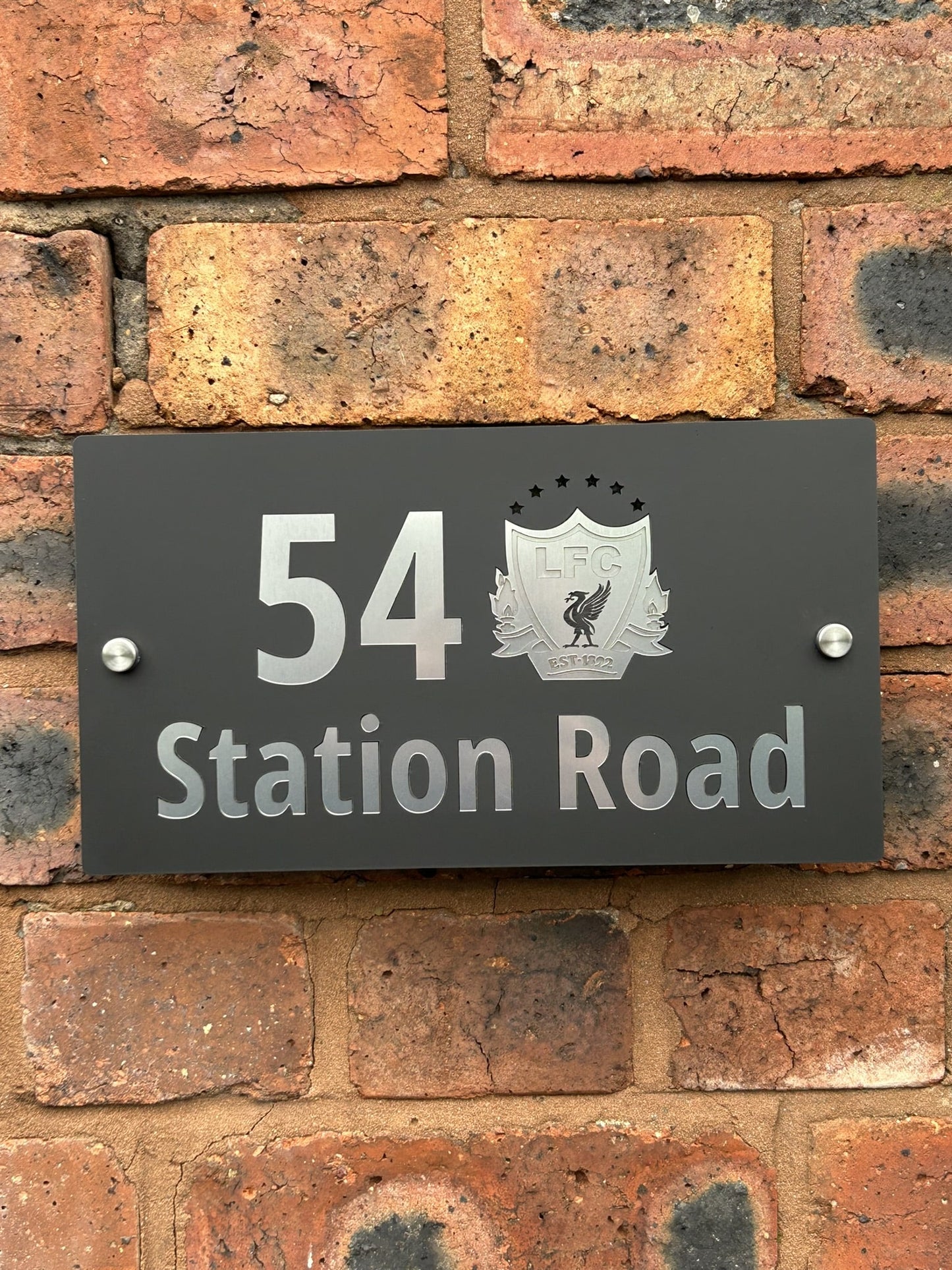 Handmade Custom House Sign Number and Address Liverpool Football Club