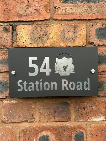 Handmade Custom House Sign Number and Address Liverpool Football Club