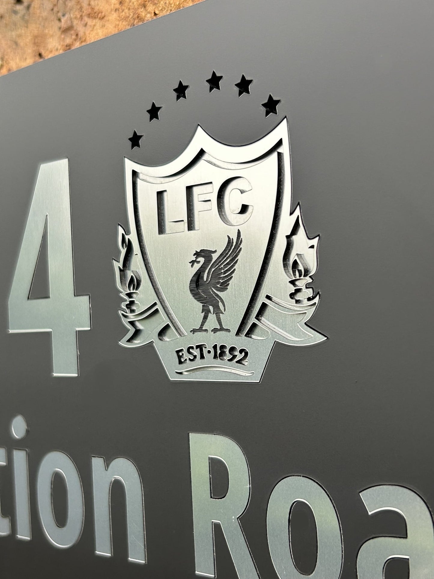 Handmade Custom House Sign Number and Address Liverpool Football Club