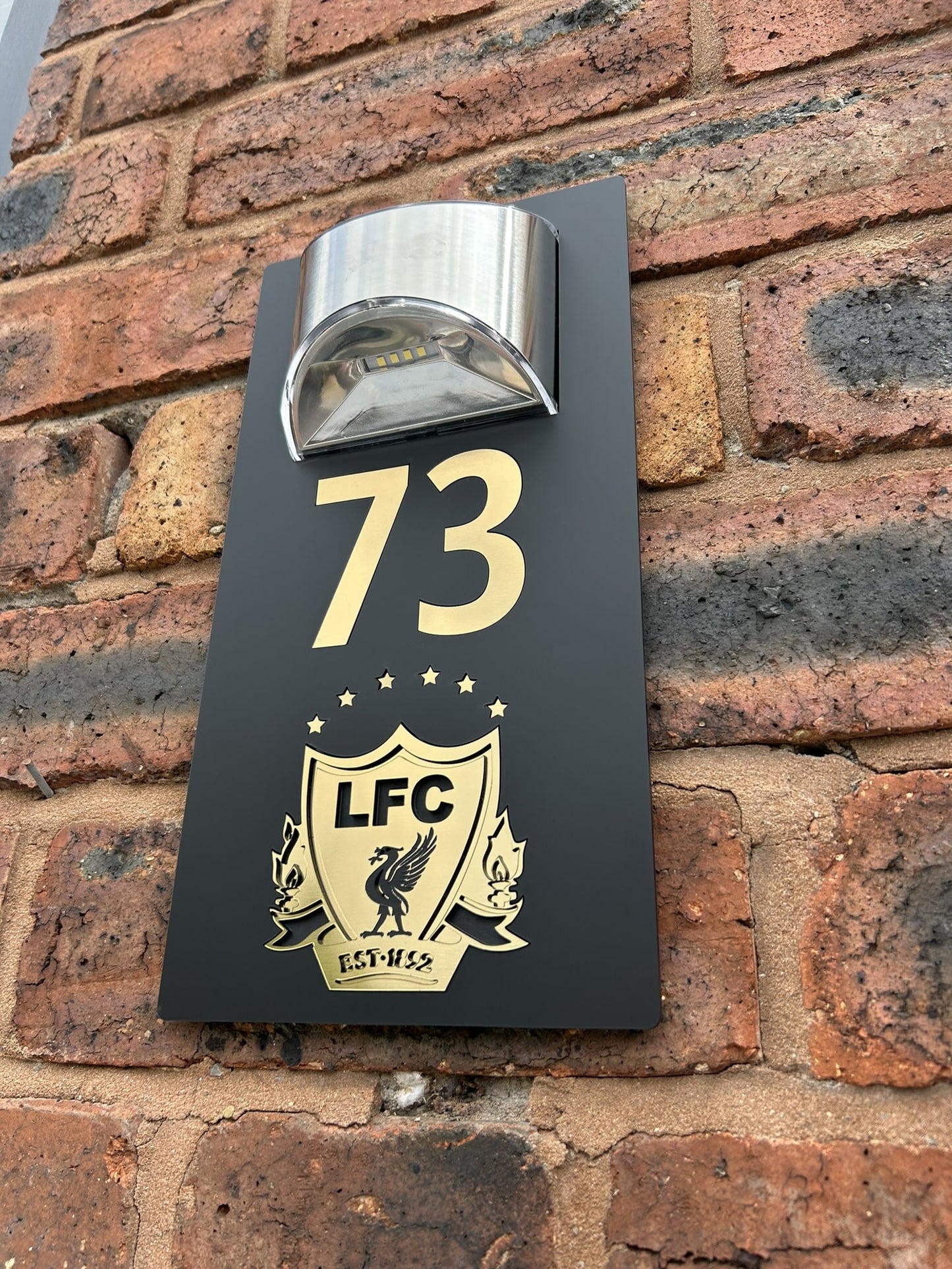 Handmade Custom House Sign Number and Address Liverpool LFC