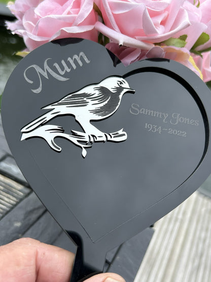 Memorial Plaques, Plaque Gifts, Mum, Dad, Brother, Sister, Father Robin Grave Garden Marker Personalised Gift