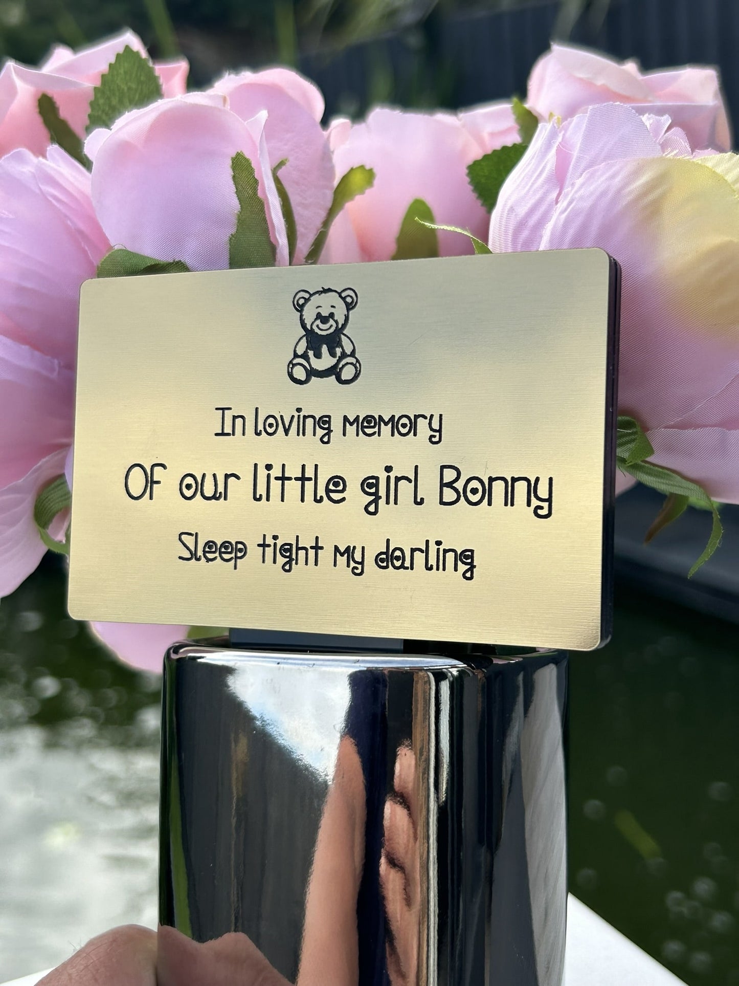 Memorial Plaque, Garden Outdoors Plaques, Remembrance Sign, Graver marker, Dad, Father, Mum, Pets Rectangular