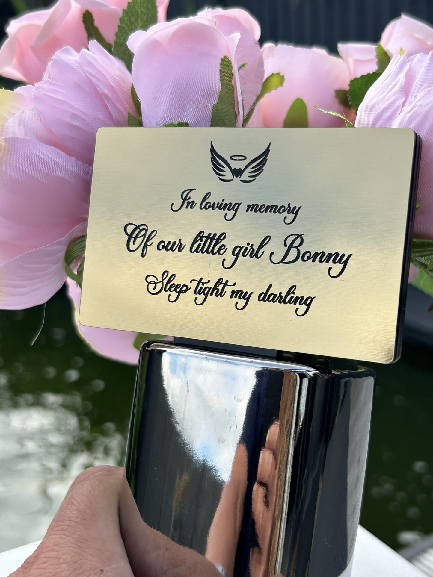 Memorial Plaque, Garden Outdoors Plaques, Remembrance Sign, Graver marker, Dad, Father, Mum, Pets Rectangular