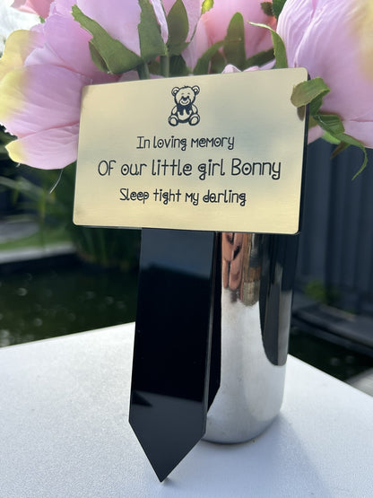 Memorial Plaque, Garden Outdoors Plaques, Remembrance Sign, Graver marker, Dad, Father, Mum, Pets Rectangular