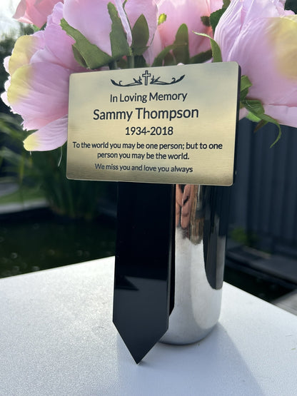 Memorial Plaque, Garden Outdoors Plaques, Remembrance Sign, Graver marker, Dad, Father, Mum, Pets Rectangular