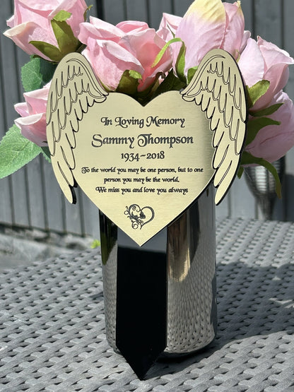 Memorial Plaque, Garden Outdoors Plaques, Remembrance Sign, Graver marker, Dad, Father, Mum, Pets Heart Butterfly