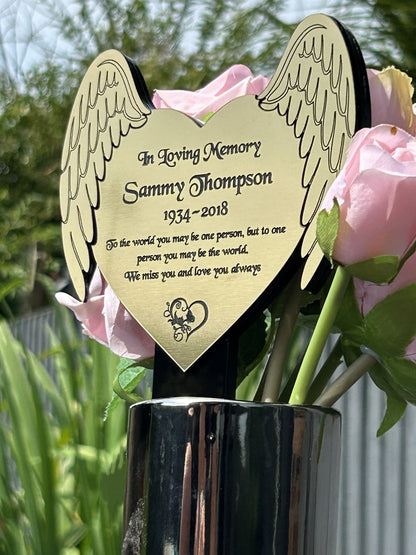 Memorial Plaque, Garden Outdoors Plaques, Remembrance Sign, Graver marker, Dad, Father, Mum, Pets Heart Butterfly