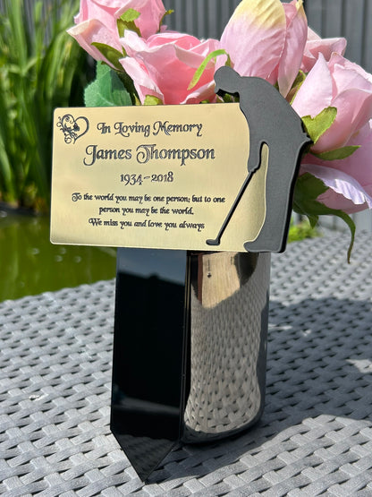 Memorial Plaque, Garden Outdoors Plaques, Remembrance Sign, Graver marker, Dad, Father, Mum, Golf