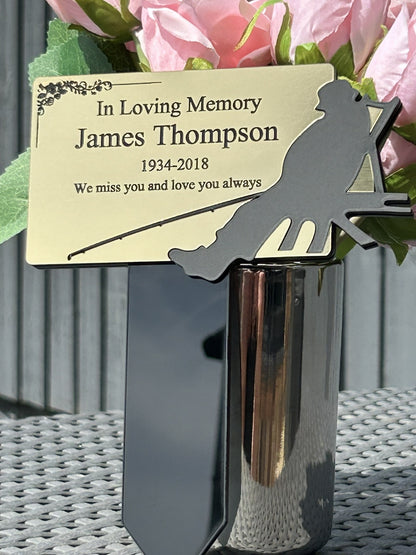 Memorial Plaque, Garden Outdoors Plaques, Remembrance Sign, Graver marker, Dad, Father, Mum, Pets Rectangular Fishing