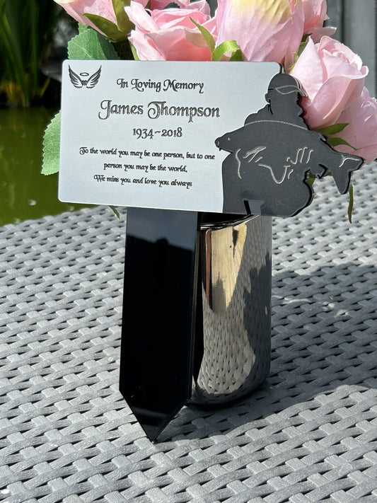 Memorial Plaque, Garden Outdoors Plaques, Remembrance Sign, Graver marker, Dad, Father, Mum, Pets Rectangular Angler