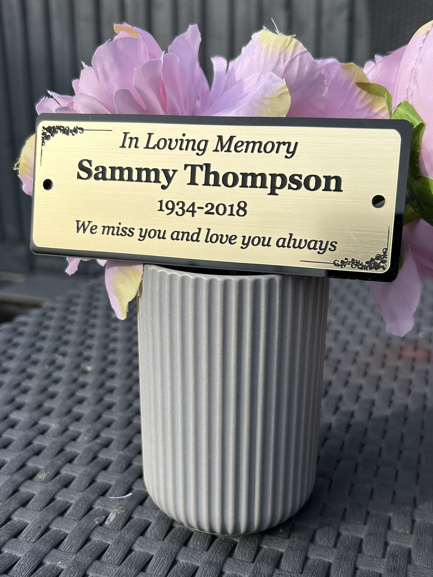 Personalised Bench Memorial Plaque, Garden Outdoors Plaques, Remembrance Sign, Graver marker, Dad, Father, Mum, Pets