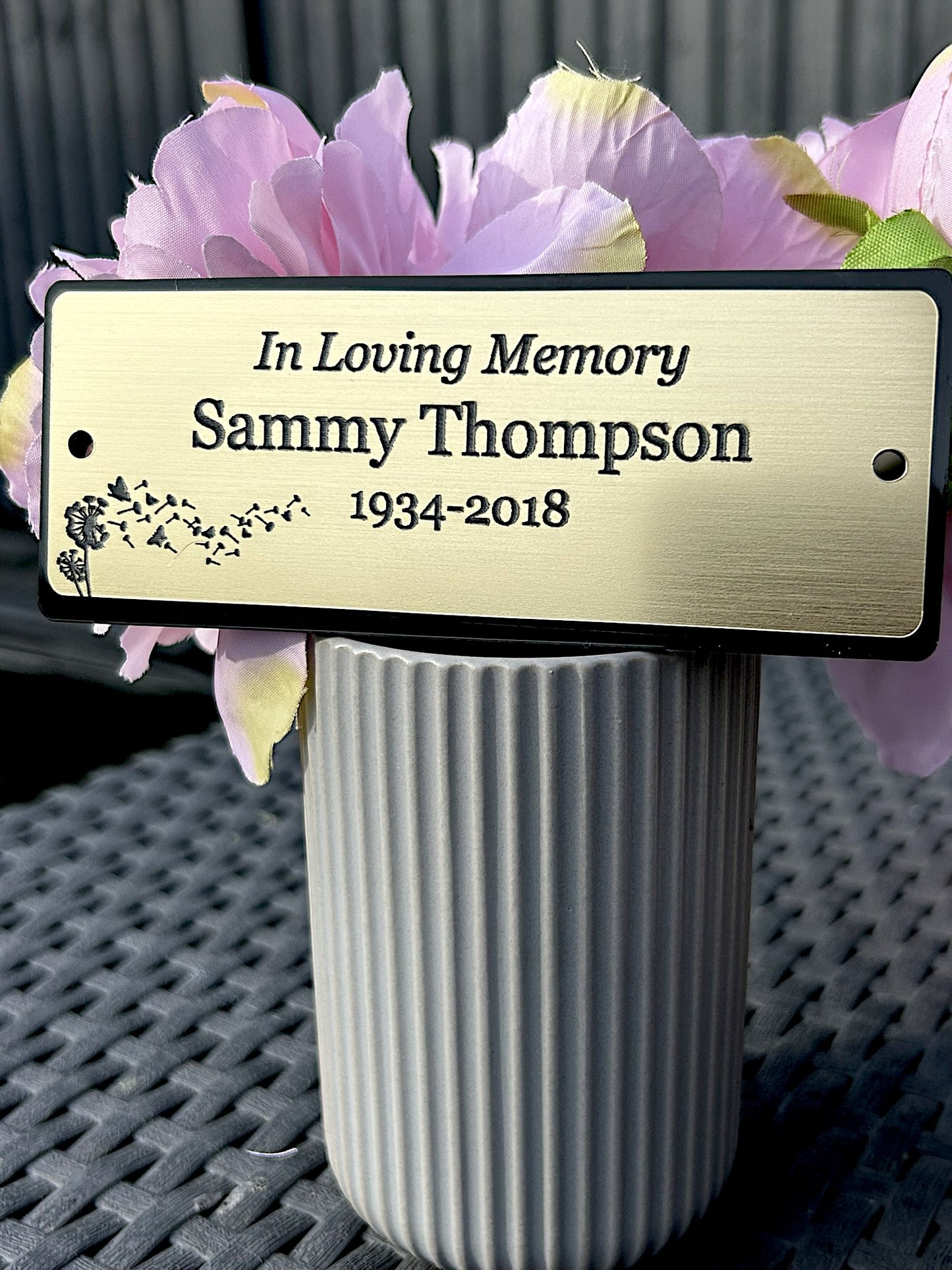 Personalised Bench Memorial Plaque, Garden Outdoors Plaques, Remembrance Sign, Graver marker, Dad, Father, Mum, Pets