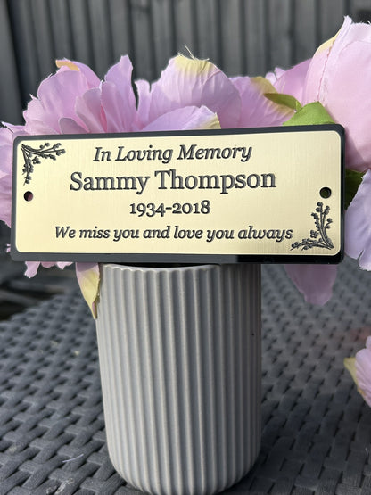 Personalised Bench Memorial Plaque, Garden Outdoors Plaques, Remembrance Sign, Graver marker, Dad, Father, Mum, Pets